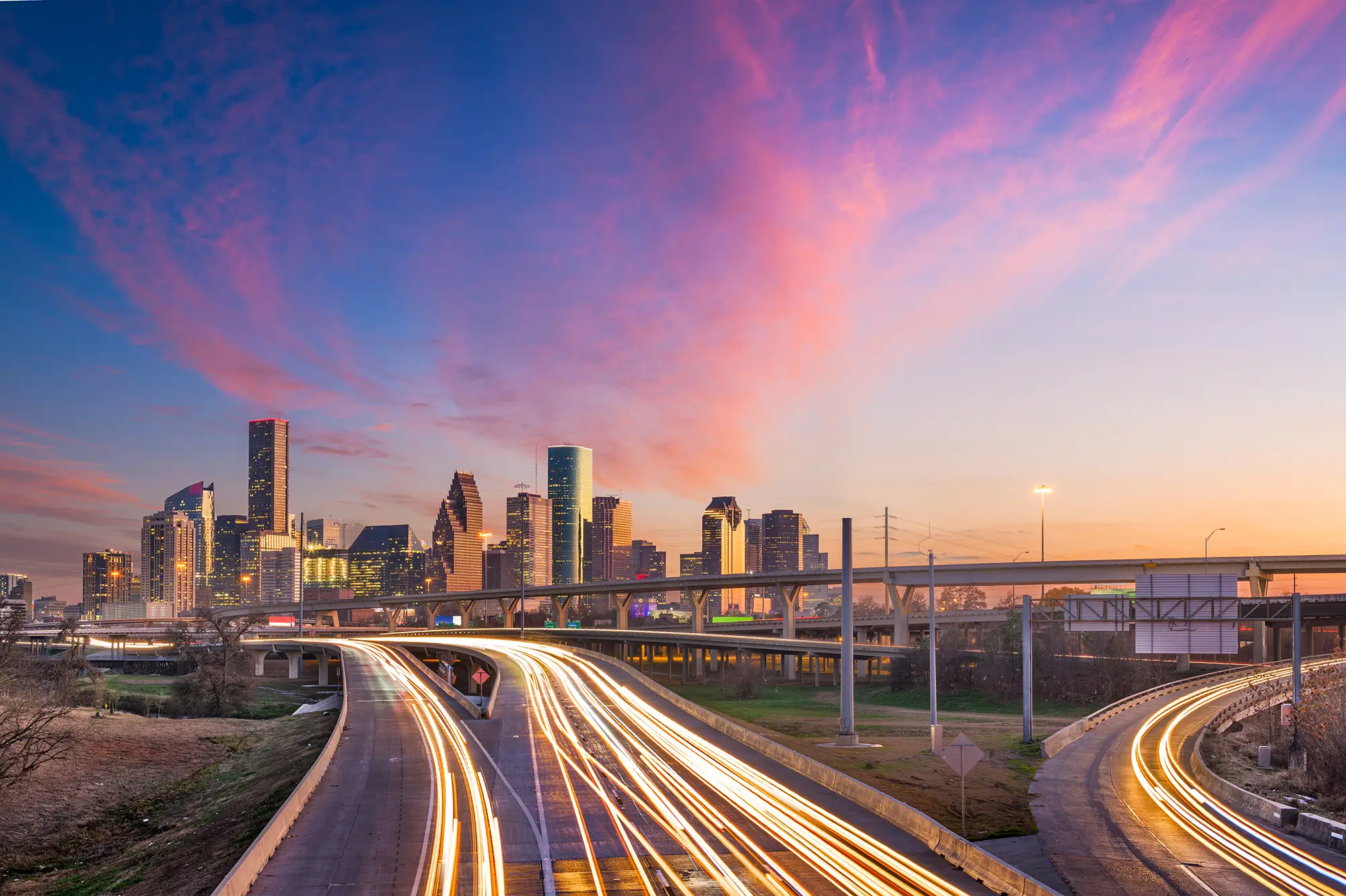 Greater Houston skyline — Hasid on the Roof service area